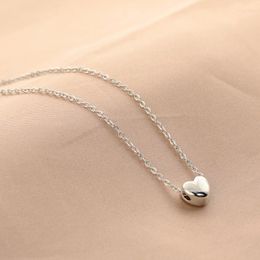 Pendant Necklaces Fashion Women High Quality Heart 925 Silver Design Temperament Simple Necklace Jewelry