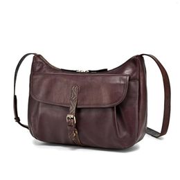 Evening Bags Genuine Leather Women Bag Fashion Simple First Layer Cowhide Leisure Outdoor Travel Shoulder Vintage Messenger