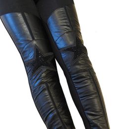 Hosen Mädchen Winter Warme Leggings Pu Verdickte Leder Hosen Slim Fit Alle spiel Teenager Schwarz Mode Kinder s Kleidung 230906