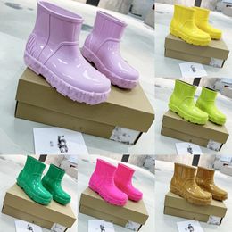 Boots ugglies boots Fashion Long australia Rainboots Woman Knee-High Water Waterproof Shoes Women's Rubber Rain Boot Garden Galoshes for Women bottes UGGLI