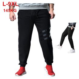 Mens Pants Track Pants Joggers Men Harem Plus Size 6XL 7XL 8XL 9XL Pure Black Sweatpants Boys Trousers Jogging Male Stretch Mens Tracksuit 230906