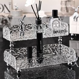 Storage Holders Racks Acrylic Nordic Style Bathroom Rack Lipstick Perfume Cosmetic Skin Care Product Finishing Table 230906