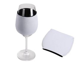 11.5*8.5cm Sublimation Neoprene Red Wine Glass Cover Goblet Sleeve Sublimation Blanks DIY Champagne Cup Sleeve SN859