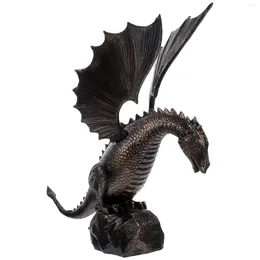 Garden Decorations Fountain Dragon Statue Retro Decor Modelling Decoration Resin Sprayer Sculpture Home