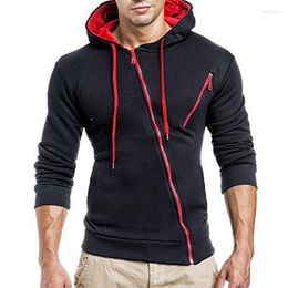 Men's Jackets Autumn/Winter Sweater Coat Featuring Oblique Zipper Casual Fit Hooded Top For Men Designer Clothes