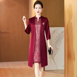 Ethnic Clothing Yourqipai Chinese Embroidered Cheongsams Dresses Mother Of The Bride Dress China Wedding Party Gowns Plus Size Evening