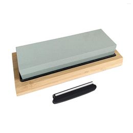 Other Knife Accessories Japanese Aluminium Oxide Sharpening Stone Set With Bamboo Base 400 1000 Grit