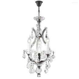 Chandeliers Small Crystal Chandelier Traditional Kithen Island Pendant Lighting Clear Candelabra Lustre Hanging Lamp For Dining Room