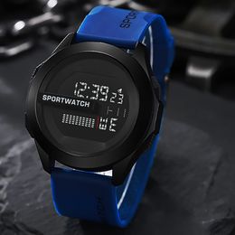 Wristwatches Outdoor Sport Mens Watches 50M Waterproof Led Digital Fashion Stopwatch Date Wrist Watch for Men Reloj Hombre 230905