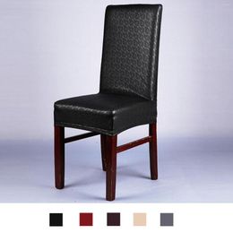 Chair Covers PU LEATHER COVER WEDDING RESTAURANT DECORATIONS SLIPCOVER SIZE