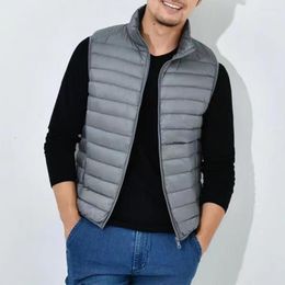 Men's Vests Men Down Cotton Vest Winter Jacket Stylish Outerwear Sleeveless Jackets With Zipper For Comfortable