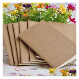 Notepads Wholesale Kraft Brown Unlined Travel Journals Notebook Soft White Notebooks For Travellers Students And Office Sketchbook Dr Ot0Zt