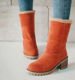 Qualidade feminina inverno pele quente botas de neve senhoras botas de lã quente tornozelo sapatos confortáveis mais casuais