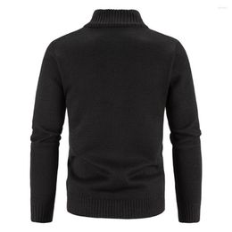 Men's Sweaters Fall Men Coat Stylish Knitted Cardigan Jackets For Winter Warm Soft Fashionable Outerwear With Stand Collar Zipper