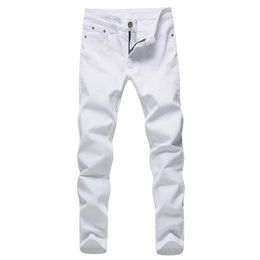 Men Stretch Jeans Fashion White Denim Trousers for Male Spring and Autumn Retro Pants Casual Men's Jeans Size 27-363613