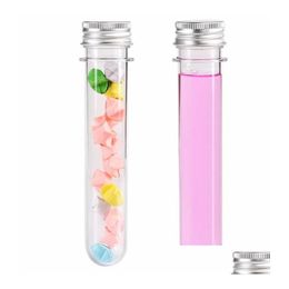 Packing Bottles Wholesale 2021 40Ml X Clear Plastic Cosmetic Tube Mask Bath Salt Test Pet With Aluminium Cap Bottle Drop Delivery Off Dhufr