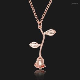 Chains Fashion Jewelry Silver Gold Color Rose Statement Pendant Necklace Women's Beauty And Beast Lovers Gifts