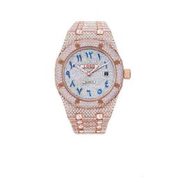 PQK6 2023Other Watch 2023 Watch bNew dign Blu Japane Quartz Movement Custom Blue Arabic Number Dial Diamond Luxury wrist watch for men women