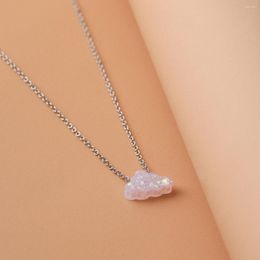 Pendant Necklaces Fashion Resin Cloud Necklace For Women Blue Sky White Jewelry Clavicle Chain Festival Gift Cute Girl