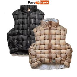 Men's Vests Paisley Pattern Winter Thicken Vest Men KAPITA Warm Doublesided Wear Braid Coat and Women's Loose Duck Down 230905