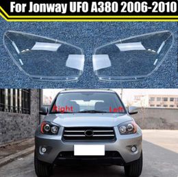 Car Front Headlamp Caps For Jonway UFO A380 2006-2010 Glass Headlight Cover Auto Transparent Lampshade Lamp Lens Shell