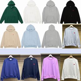 AMIS French Mens Women Clothing With Hat Male Hoodies Hooded Sweatshirts Sport Sweater Alexandre Matt I Embroidery Love Heart Clothes Black White Grey Pink Menswear