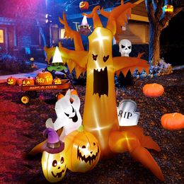 Other Event Party Supplies Ourwarm Halloween Inflatable Decor Scary Tree With Ghost Pumpkin Skeleton Outdoor Garden Home Party Haunted House Decoration 230905