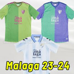23 24 Malaga Soccer Jerseys 2023 2024 JAIRO Luis Munoz Jozabed Ismael Football Shirt HOME AWAY Juankar camiseta de futbol CF Juande full set socks suit shorts KIDS