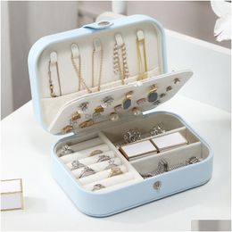 Jewellery Boxes Ly 3Style Pu Storage Unique Purple Box Wholesale Creative Portable Travel Earrings Ring Case Romantic Drop Delivery Pack Dhycu