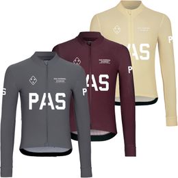 Cycling Shirts Tops PAS Pro Team Thin Long Sleeve Jersey race cycling jersey bicycle cycling clothes Italy fabric Seamless process 230906