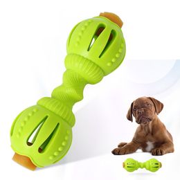 New Leaky Food Dog Toys Chewing Leaky Dumbbell Training Teeth Grinding Small And Medium-Sized Dogs Relieve Boredom Pet Toys