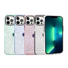 Diamond Dual Colour Transparent Clear Cases TPU TPE Air Cushion Drop Full Protective Shockproof Back Case for iPhone 15 14 13 12 Mini 11 Pro Max XR XS X 7 8 Plus SE2