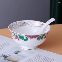 Bowls High-Grade And Exquisite 4.5 Inch Rice Soup Chinese Ceramic Mixed Salad Noodle Bowl Porcelain Tableware Jam