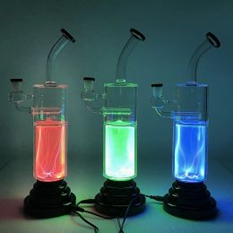 Borosilicate Glass Bongs Colourful Plasma Bong Hookahs electronic light bong LL