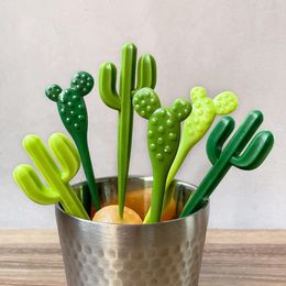 Forks AT69 -60 Pack Fruit Party Dessert Cactus Portable Kids Stick Cafe Reusable Decorative Toothpicks