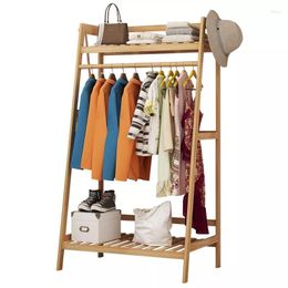 Hangers Multi-function Coat Rack Floor Standing Clothes Hanger Stand Furniture Wardrobe Shoe Hat Wood