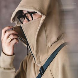 Men's Hoodies Maden American Sweater Mask Hoodie Zipper High Street Machine Coat Autumn Casual Cityboy Special Design Pullover