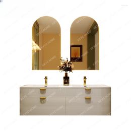 Bathroom Sink Faucets French Cream Cabinet Combination Stone Plate One Artificial Seamless Table Hand Washing