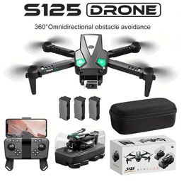 S125 Mini Drone With Dual Camera,Optical Flow Localization,360° Avoiding Obstacles,One Click Take Off,Foldable Remote Control Aircraft Quadcopter Gift Toys