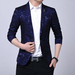 Men's Suits Fashion Bronzer Blazer Performance Suit Host Large Personality Handsome European And American Nightclub