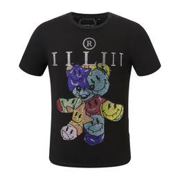 Hot Phillip Plain Men T Shirt Designer PP Skull Diamond T-Shirt Short Sleeve Dollar Bear Tiger Brand Tee High Quality Skulls T Shirt Tops P2151