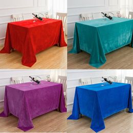 Table Cloth Gold Velvet Tablecloth Sign-in Booth Conference Exhibition Birthday Party Thickened In Various Colors