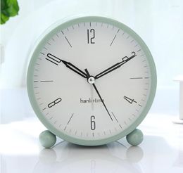 Table Clocks Creative Alarm Clock Silent Light-turning Night-time Box Fashion Modern Minimalist Metals Bedroom Small