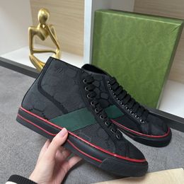 Shoes Canvas Casual Shoes S Designers Womens Shoe Italy Green and Red Web Stripe Rubber Sole Stretch Cotton Low Top Mens