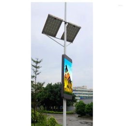 P4.8 Outdoor Full Colour Smd Street Video Advertising Led Screen 3G/ 4G/ Wifi Wireless Control Light Pole Display