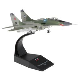 Aircraft Modle 1 100 MIG-29 Fighter Attack Plane Display Model - Metal Mini Military Aircraft with Stand 230906