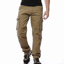 Mens Pants men cargo pants mens Loose army tactical pants Multipocket trousers pantalon homme Big Size Male Military Overalls 230906