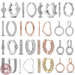 Hoop Earrings 925 Sterling Silver Various Style Fashion Simple Classic Shiny Suitable For DIY Making Women's Jewellery