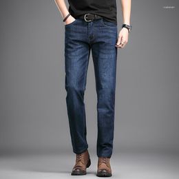 Men's Jeans Autumn Winter High-end Men Stylish Slim High Quality Zipper Designed Premium