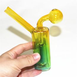 Thick Pyrex Glass Bubbler Oil Burner Mini Bubble Pipe Hookahs Water Bong Pipes Portable Dry Herb Tobacco Tool Accessories